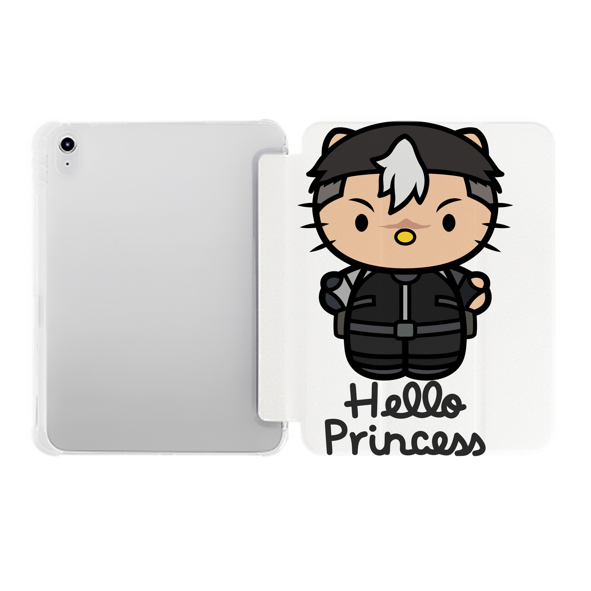 （画像用） Hello Kitty ハローキティ IPad ケース ペン収納付き 三つ折りスタンド PUレザー×シリコン 対応機種9.5/10.5/10.9インチ